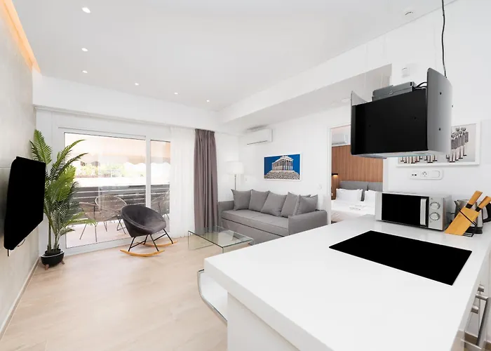 Central Athens Retreat, Stylish 1-Bedroom With Full Amenities